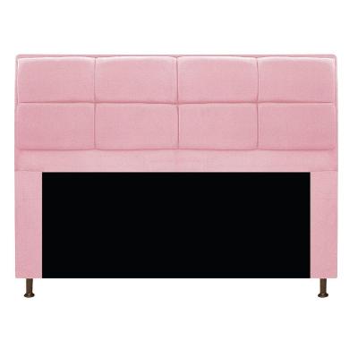 Cabeceira Munique 160cm Queen Size Suede Rosa Bebê Adj Decor