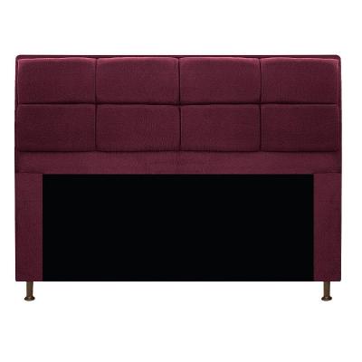 Cabeceira Munique 160cm Queen Size Suede Bordô Adj Decor
