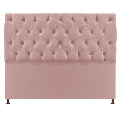 Cabeceira Sofia 140cm Casal Suede Rosê