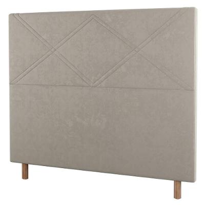 Cabeceira Cama Box Casal Cairo 140cm Suede Bege - Abmaza
