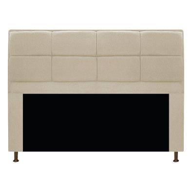 Cabeceira Munique 140cm Casal Suede Bege Adj Decor