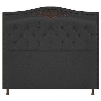 Cabeceira Estofada Yasmim 195cm King Size Corano Preto