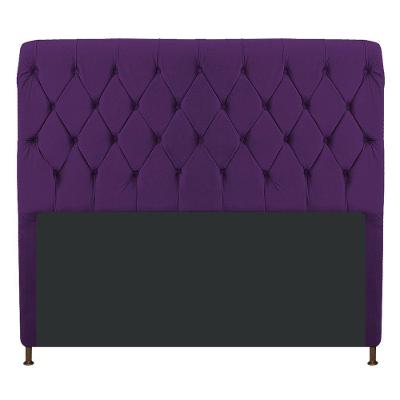 Cabeceira Estofada Cristal 140cm Casal Roxo