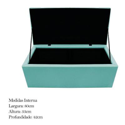 Kit Cabeceira e Calçadeira 90cm Solteiro Azul Tiffany