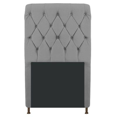 Cabeceira Estofada Cristal 90cm Solteiro Cinza Adj Decor
