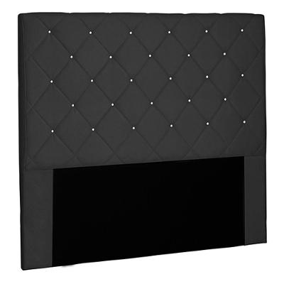 Cabeceira Casal 1,40m Tàzio Suede Preto - Gran Belo