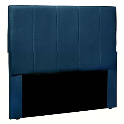 Cabeceira King Size 1,95m Erza Veludo Azul Gran Belo