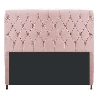 Cabeceira Estofada Cristal 160cm Queen Size Rosê