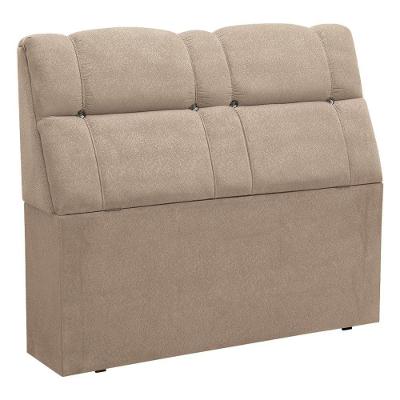 Cabeceira Com Baú Itália Cama Box Casal 140 Cm Suede Bege