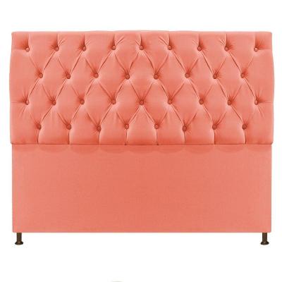Cabeceira Sofia 195cm King Size Suede Coral