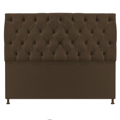 Cabeceira Sofia 160cm Queen Size Suede Marrom