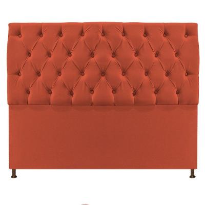 Cabeceira Sofia 160cm Queen Size Suede Terracota