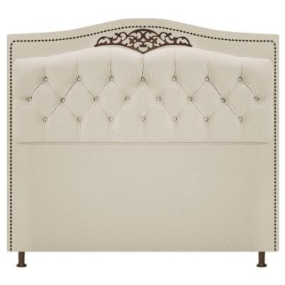 Cabeceira Estofada Yasmim 195cm King Size Corano Bege