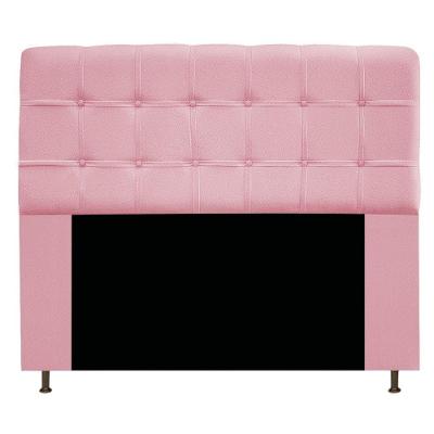 Cabeceira Estofada Mel 195 Cm King Size Suede Rosa Bebê