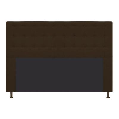 Cabeceira Estofada Dama 140cm Casal Suede Marrom