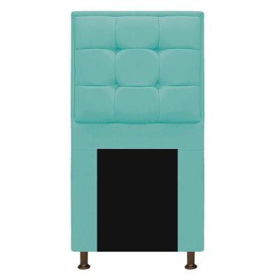 Cabeceira Copenhague 90cm Solteiro Suede Azul Tiffany
