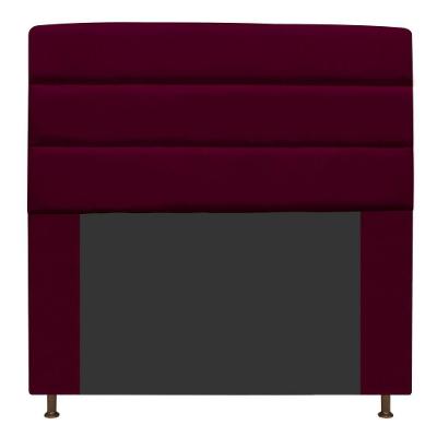 Cabeceira Estofada Turim 140cm Casal Suede Bordô