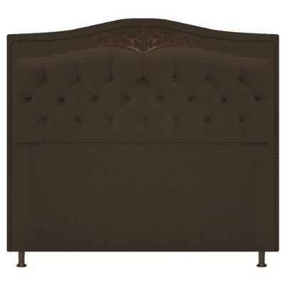 Cabeceira Estofada Yasmim 195cm King Size Corano Marrom
