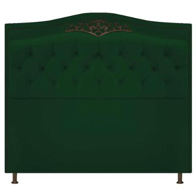 Cabeceira Estofada Yasmim 90cm Solteiro Suede Verde