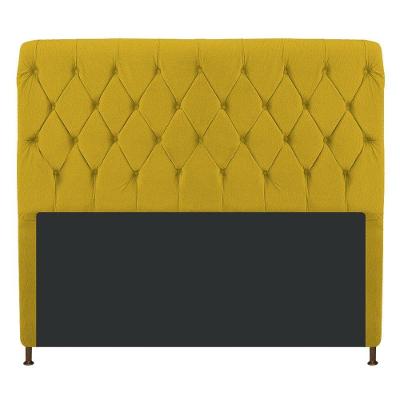 Cabeceira Estofada Cristal 195cm King Size Amarelo