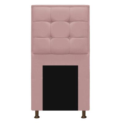 Cabeceira Copenhague 90cm Solteiro Suede Rosê Adj Decor