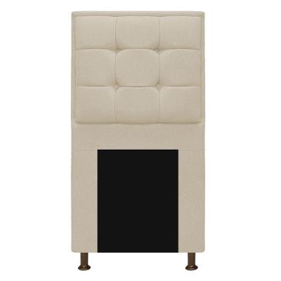 Cabeceira Copenhague 90cm Solteiro Suede Bege Adj Decor