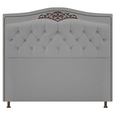 Cabeceira Estofada Yasmim 195cm King Size Corano Cinza