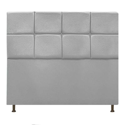Cabeceira Estofada Damares 140 Cm Casal Suede Cinza