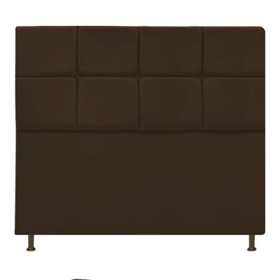 Cabeceira Estofada Damares 140cm Casal com Botonê Marrom