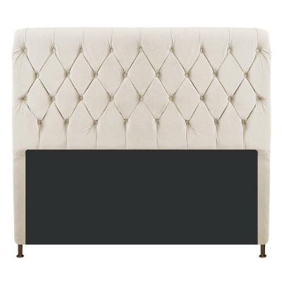Cabeceira Estofada Cristal 140cm Casal Bege