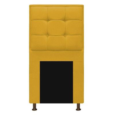 Cabeceira Copenhague 90cm Solteiro Suede Amarelo Adj Decor