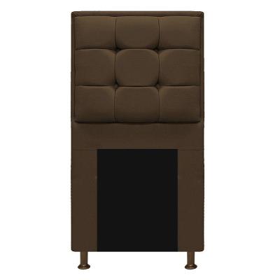 Cabeceira Copenhague 90cm Solteiro Suede Marrom Adj Decor