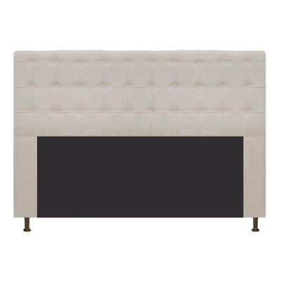 Cabeceira Estofada Dama 140cm Casal Suede Bege