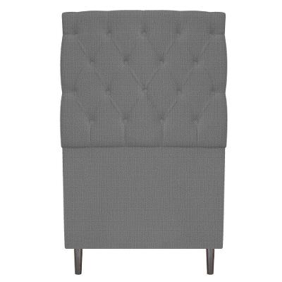 Cabeceira Estofada Liverpool 90 Cm Linho Chumbo Adj Decor