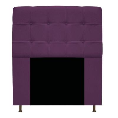 Cabeceira Estofada Mel 90 Cm Solteiro Suede Roxo