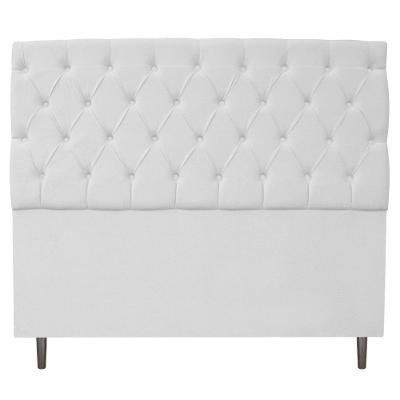 Cabeceira Estofada Liverpool 195cm King Corano Branco