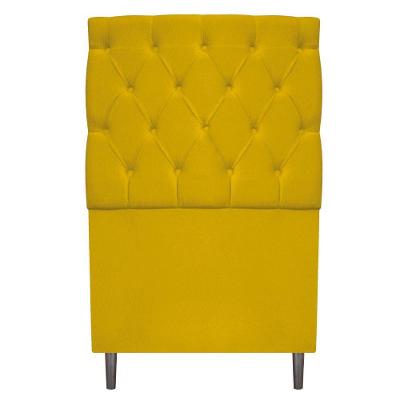 Cabeceira Estofada Liverpool 90 Cm Suede Amarelo Adj Decor