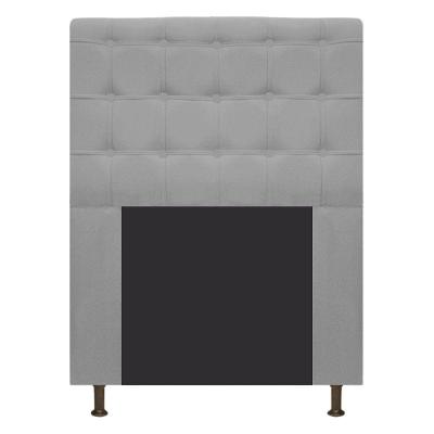 Cabeceira Estofada Dama 90 Cm Solteiro Suede Cinza