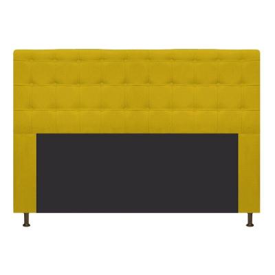 Cabeceira Estofada Dama 160cm Queen Size Amarelo