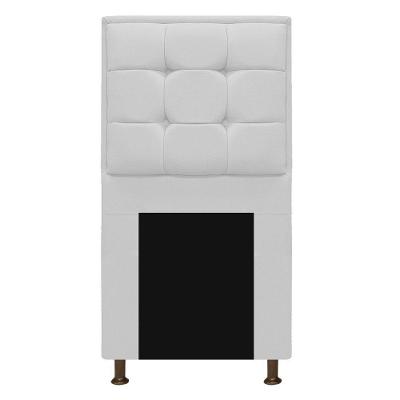 Cabeceira Copenhague 90cm Solteiro Suede Branco Adj Decor