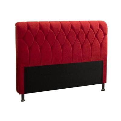 Cabeceira Box Casal 160cm Miami Suede Amassado Vermelho