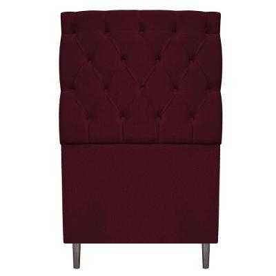 Cabeceira Estofada Liverpool 90 Cm Suede Bordô Adj Decor