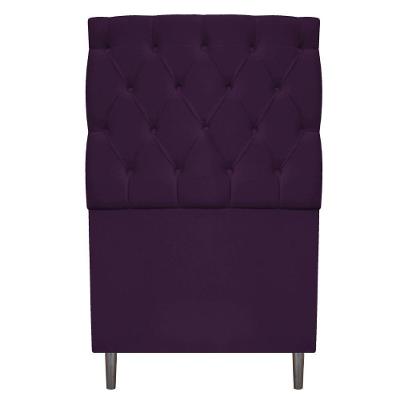 Cabeceira Estofada Liverpool 90 Cm Suede Roxo Adj Decor
