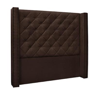 Cabeceira Queen Size 1,84m Loewe Suede Café - Gran Belo