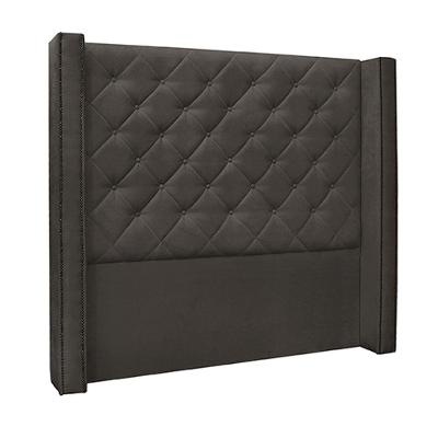 Cabeceira Queen Size 1,84m Loewe Suede Cinza - Gran Belo