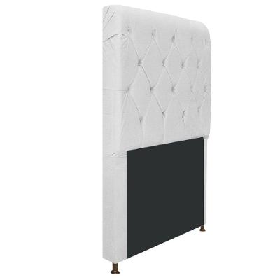 Cabeceira Cristal 90cm Solteiro Corano Branco