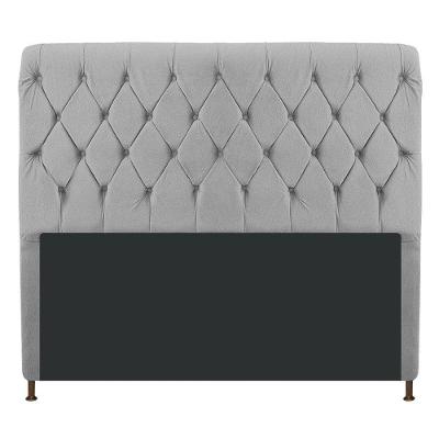 Cabeceira Estofada Cristal 160cm Queen Size Cinza