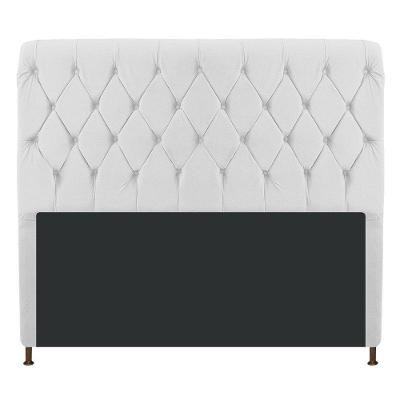 Cabeceira Estofada Cristal 140cm Casal Branco