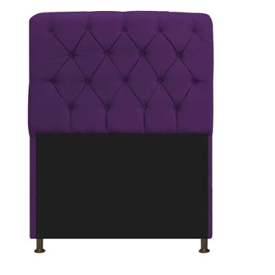 Cabeceira Estofada Lady 90cm Solteiro c/ Capitone Suede