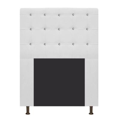 Cabeceira Estofada Dama 90cm Solteiro Suede Branco